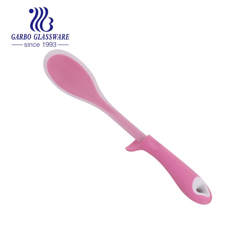 Conjunto de espátula de silicone Turner Conjunto de espátula de borracha antiaderente com fenda para servir Turner espátula sólida colher utensílios