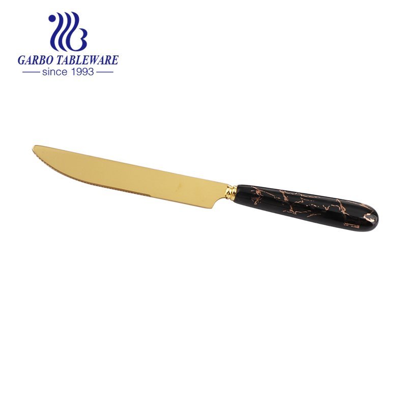سكين عشاء من الفولاذ المقاوم للصدأ بمقبض سيراميك أنيق يستخدم للمطبخ المنزلي أو المطعم 7.5 بوصة