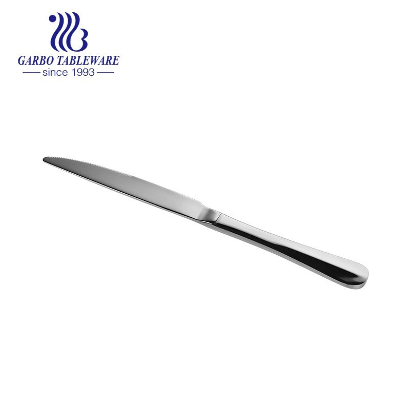 Garbo Tableware Food Service Glossy Sliver Dinner Knife