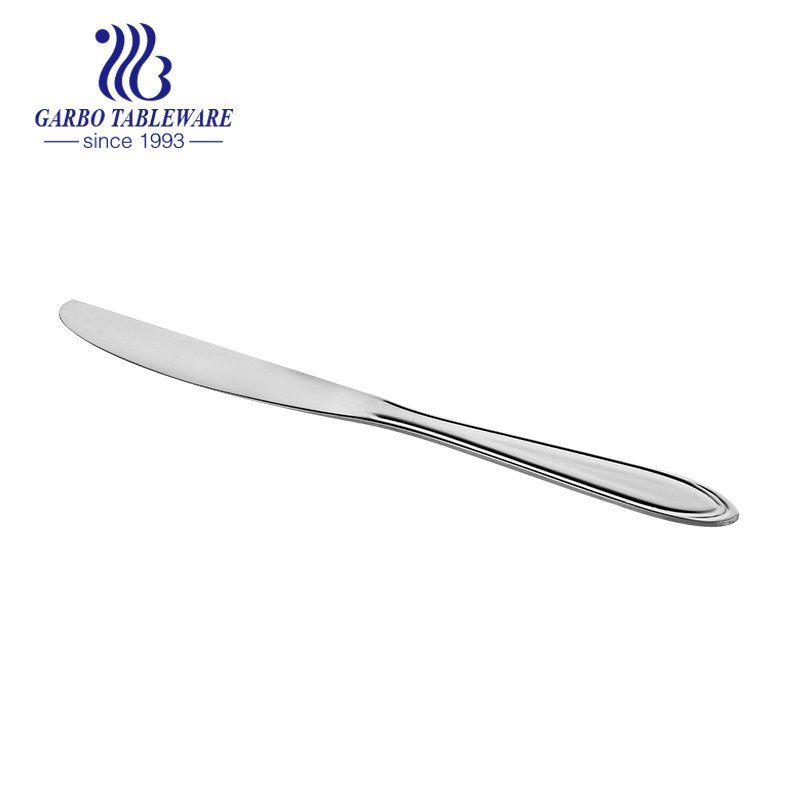 Mirror Polished 13/10 Stainless Steel Flatware Solid Handle Table Knife