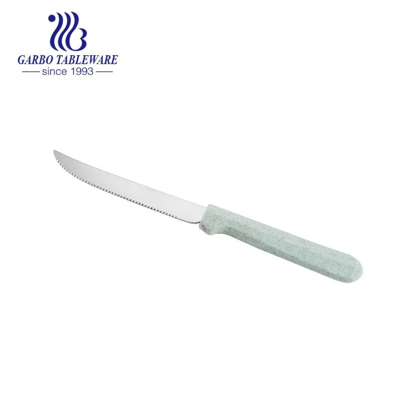 Cuchillo de carne de acero inoxidable de 18 pulgadas pulido a mano 0/8 con mango de PP