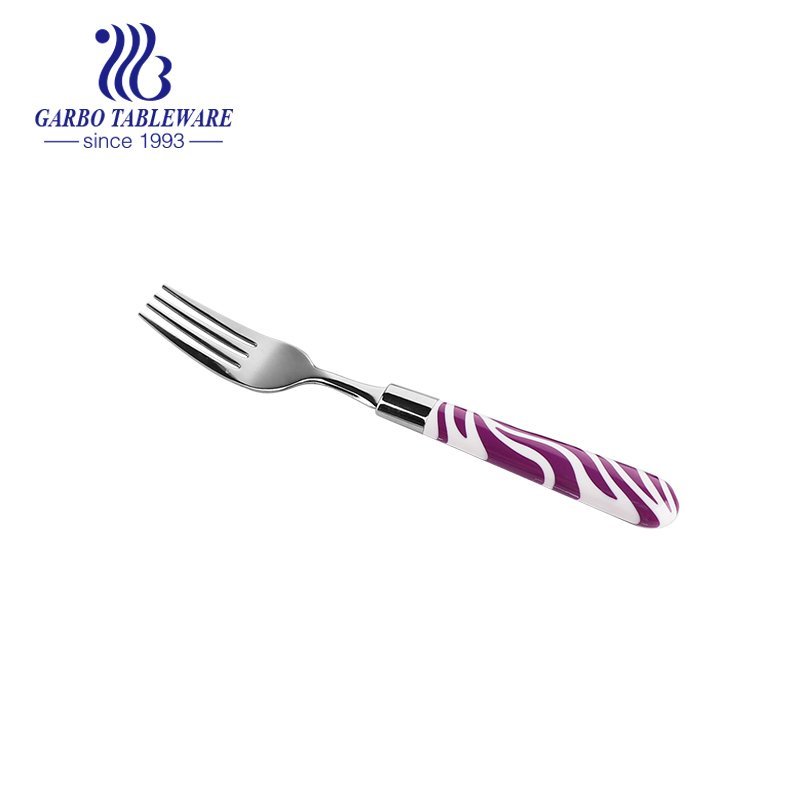 210 SS cutlery set dinner table forks with printed ABS plastic handle