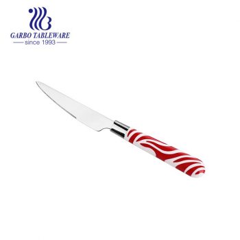 Dishwasher safe mirror polish 201 stainless steel dinner knife with plastic handle