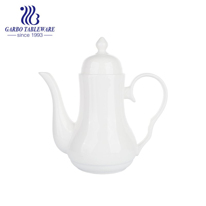 1400ml New bone china Arabic style teapot custom restaurant dinnerware