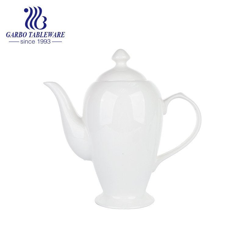 Bule de chá vintage novo em porcelana com tampa e louça de restaurante personalizada