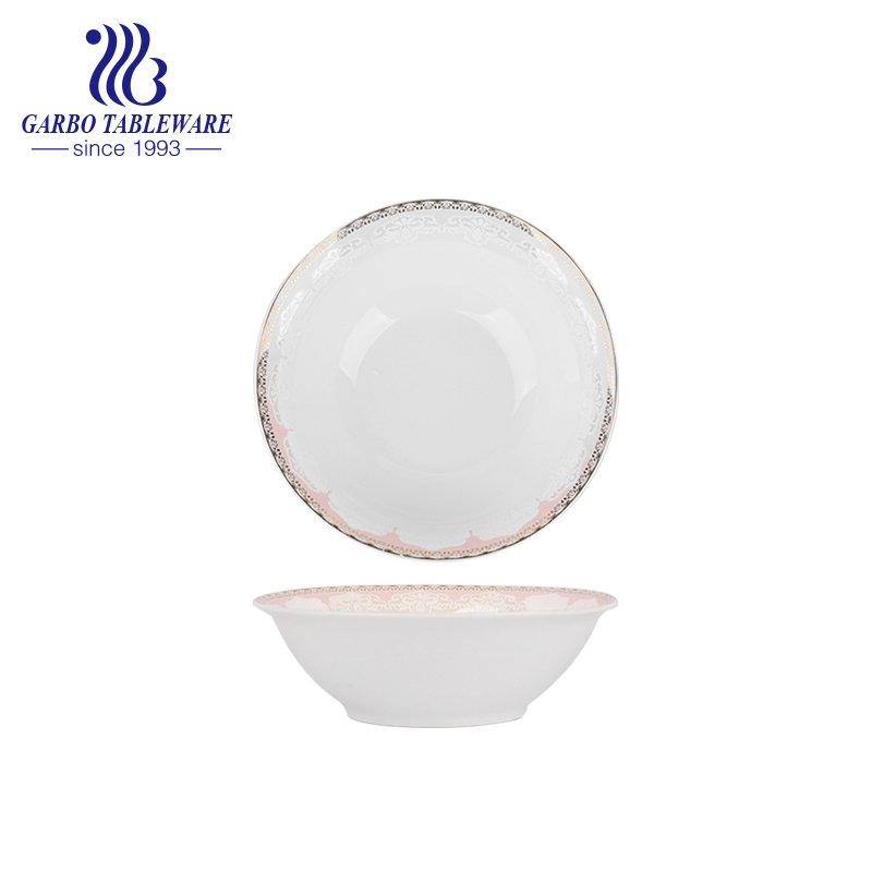 Nouveau bol en porcelaine de 320 ml avec décoration personnalisable pour la vente en gros