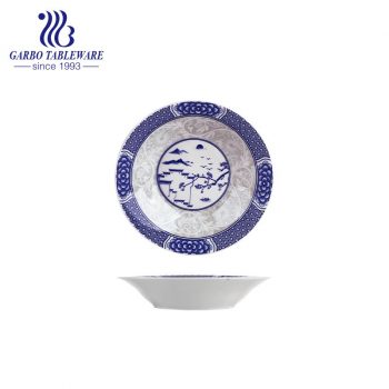 Wholesale eco-friendly OEM under glazed design cheap flat round dish 8inch fine ceramic dinner plate