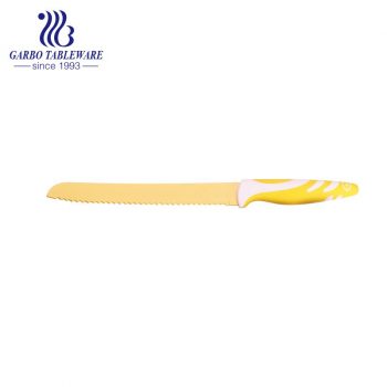 Горячие продажи Китай Поставщик Bulk Pack Кухонный нож Экологичная технология распыления 8-дюймовый хлебный нож с новой рукой из полипропилена