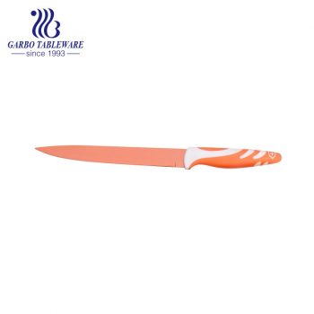 Couteau professionnel de trancheuse de cuisine de logo adapté aux besoins du client de technologie de pulvérisation de 8 pouces