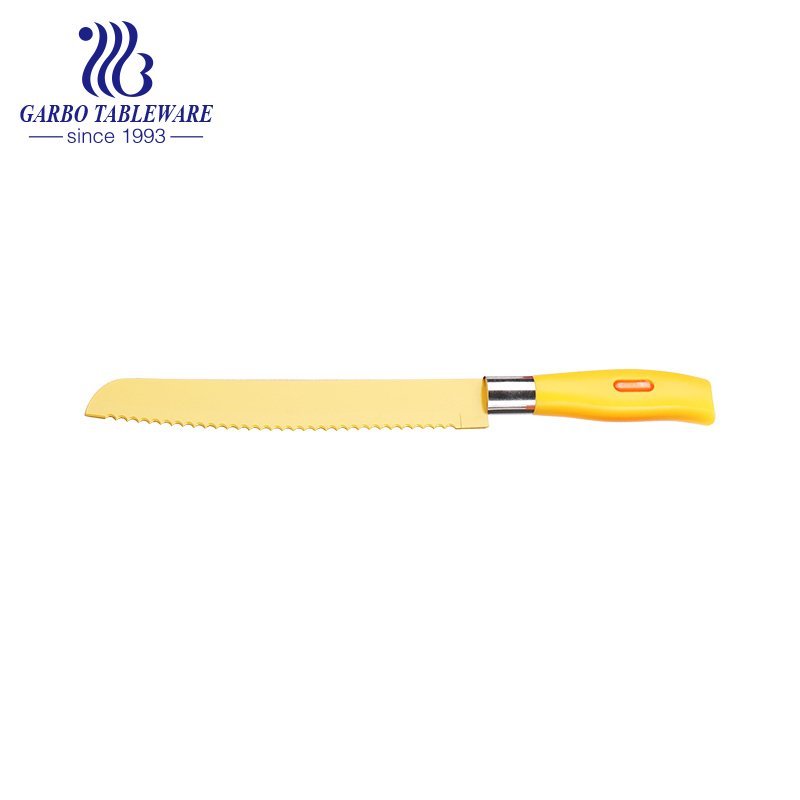 Hot Sale China Supplier Bulk Pack Kitchen Knife Environmental Friendly Spraying Technology 8 inch Bread Knife With New PP Hand