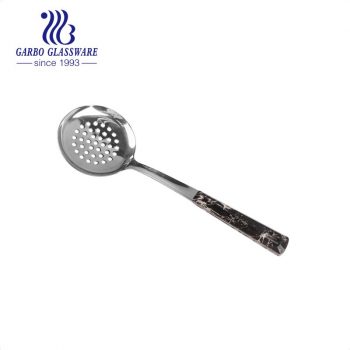 Stainless Steel Soup Ladle and Skimmer Slotted Spoon with Heat Resistant Handgrip for Home Kitchen