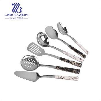 Stainless Steel Kitchen Utensil Set  Cooking Utensils Nonstick Kitchen Utensils Cookware Set with Spatula [PP Handle