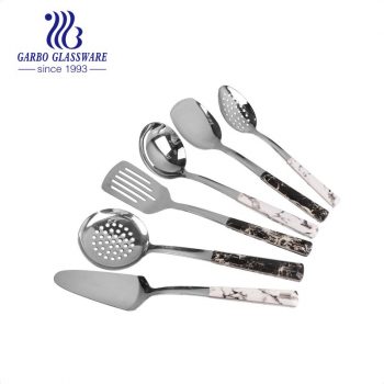 Conjunto de utensílios de cozinha de aço inoxidável Utensílios de cozinha Conjunto de utensílios de cozinha antiaderentes Conjunto de utensílios de cozinha com espátula [cabo PP