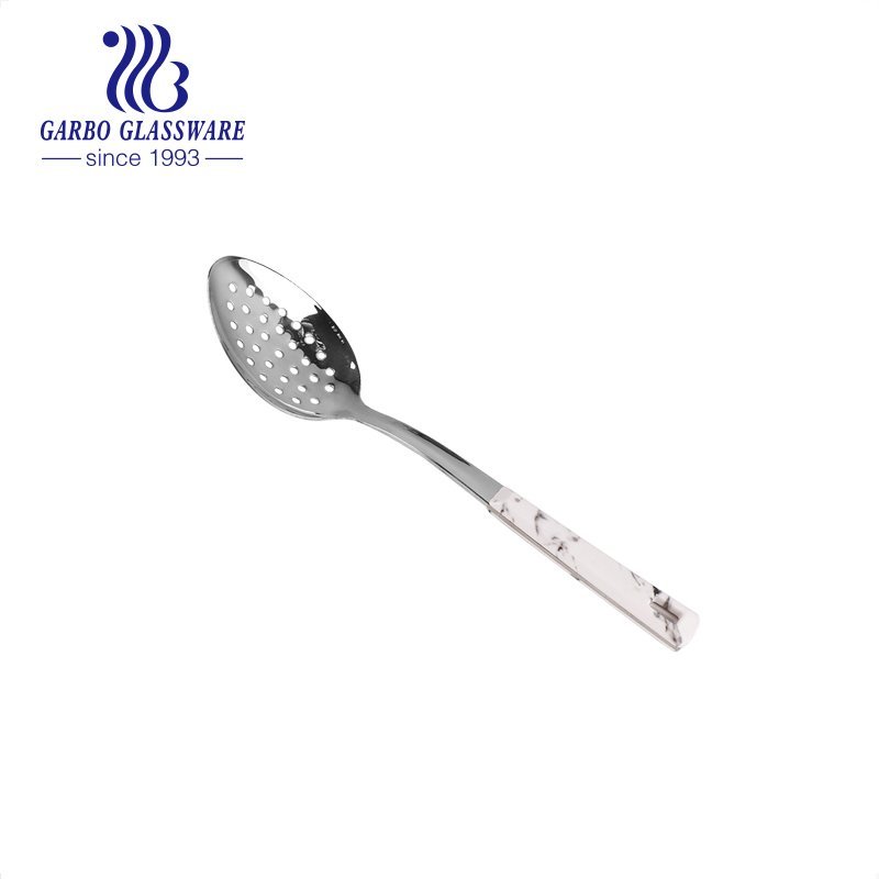 201 Stainless Steel Cooking Ladle Spoon Wok Tools with PP Print Handle Heat Resistant Soup Ladle