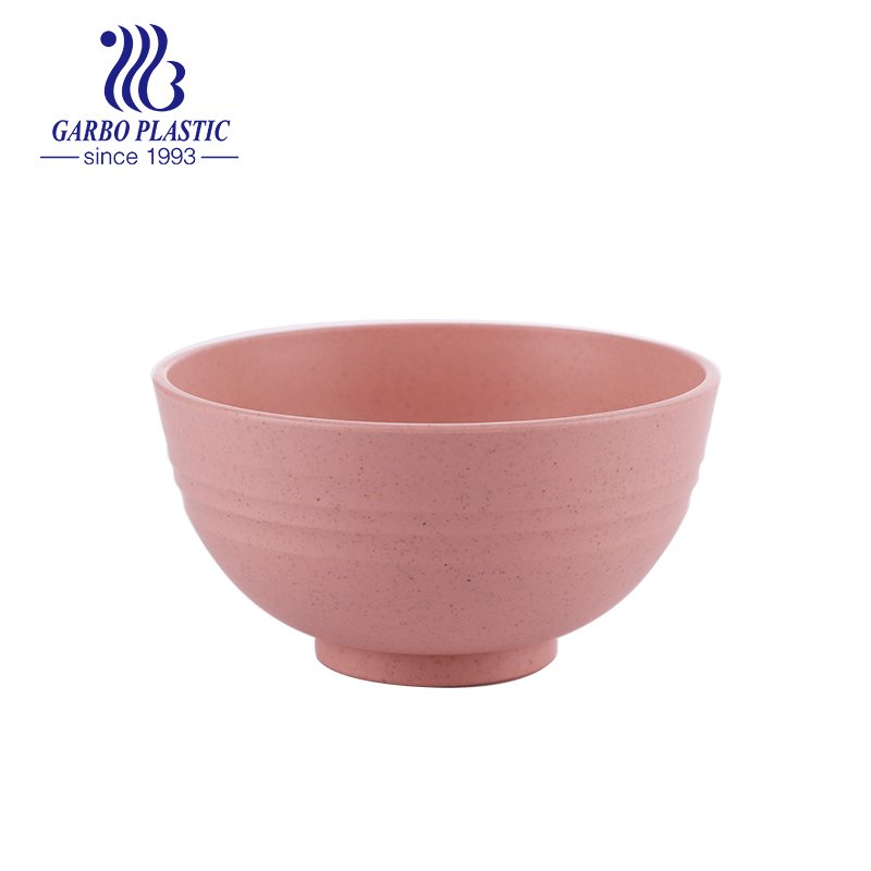 4.5inch classical round purple healthy wheat straw plastic rice noddles bowl with factory cheap price