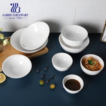Wholesale 680ml popular hotel porcelain bowl for restaurant and canteen