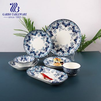 Hotsale 820ml porcelain bowl with underglazed color pattern for noodles