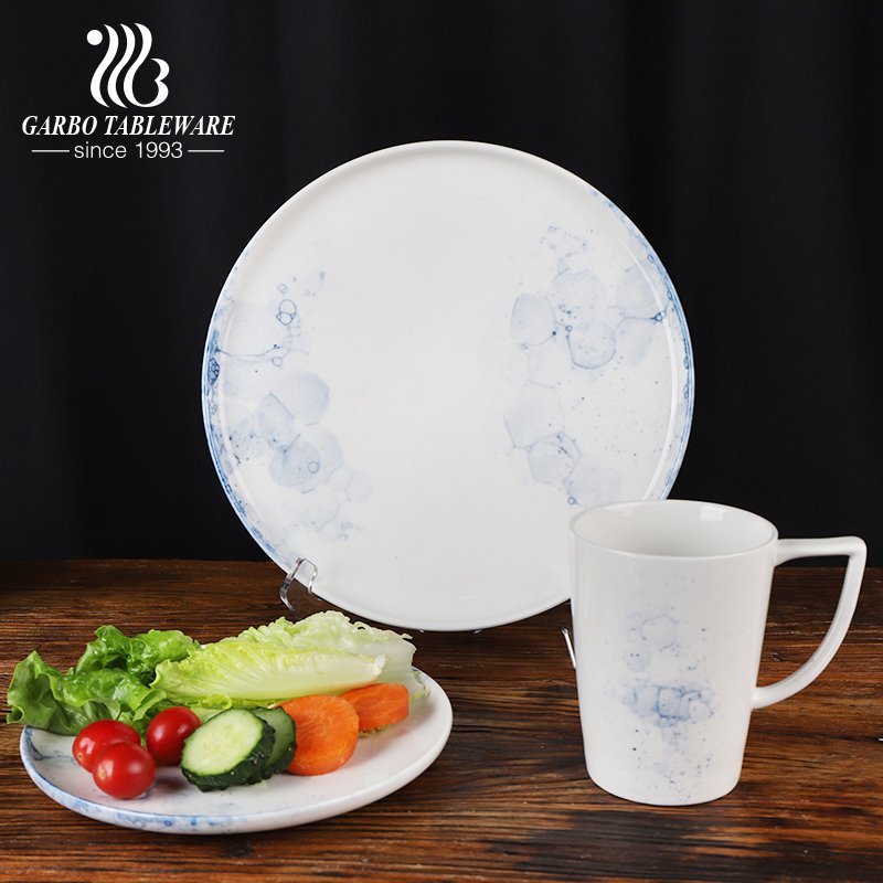 New design splash ink high quality porcelain dinnerware