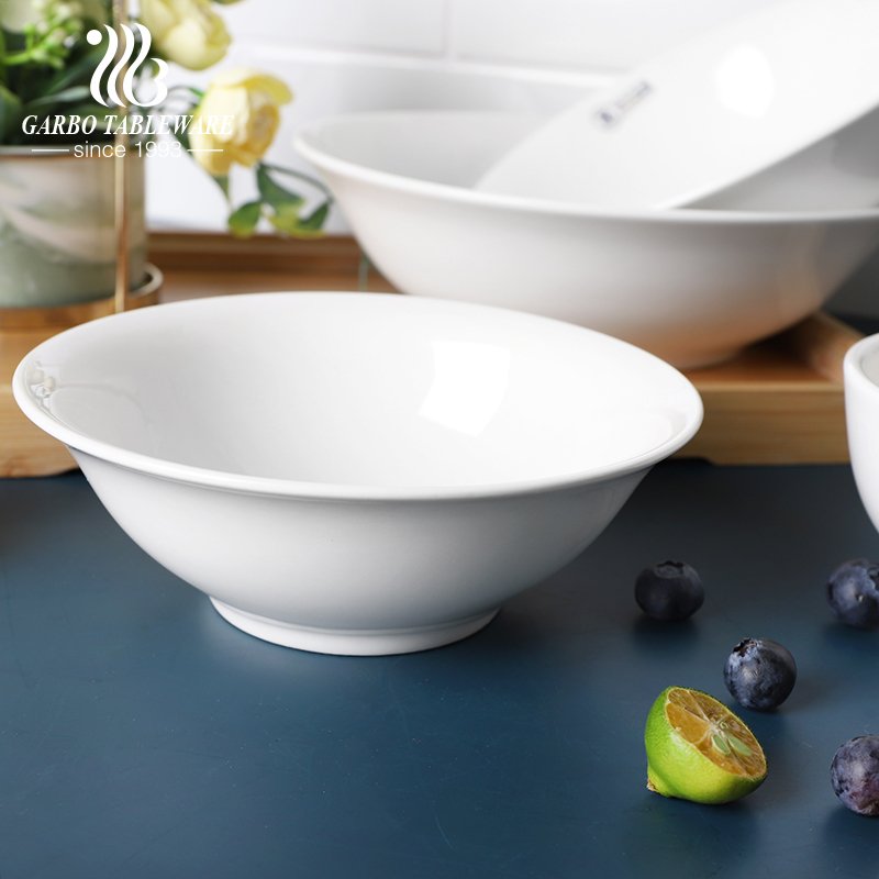 Wholesale 680ml popular hotel porcelain bowl for restaurant and canteen