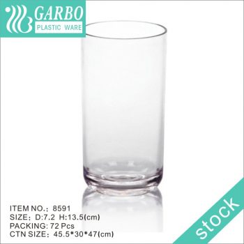 copo de policarbonato de 16 oz transparente com base pesada de vidro alto para hotel