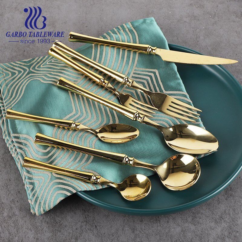 SS201 Rosa Gold Color Dinner Knife with PVC Bag Pack