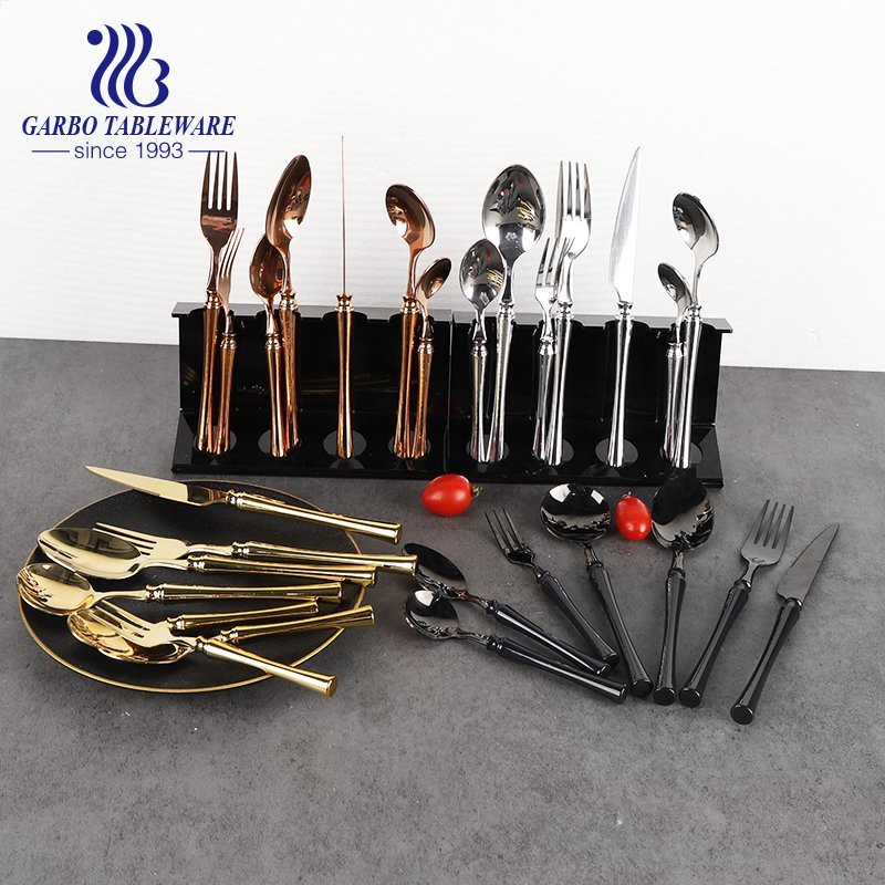 SS201 Rosa Gold Color Dinner Knife with PVC Bag Pack