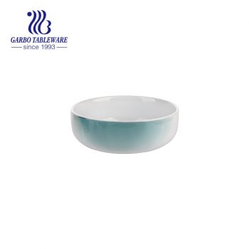 Wholesale 490ml ceramic bowl with graduated color design for daily usage