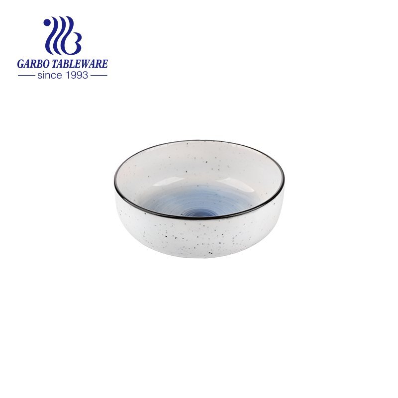 370ml mixed color glazed bowl with cylinder shape for wholesale