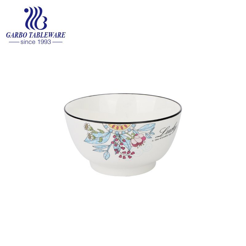 1200ml ceramic bowl with outside underglazed decal for sale