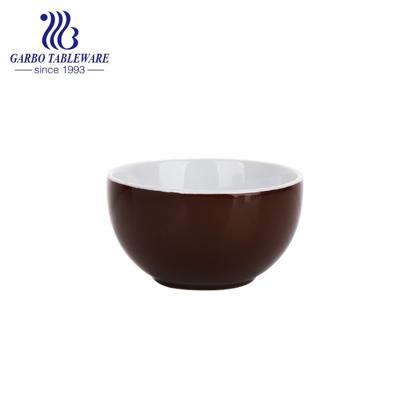 Глазурованная чаша из керамической керамики объемом 600 мл с разбрызганными чернилами в ландшафтном стиле