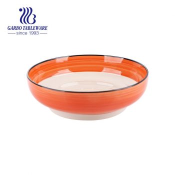 Wholesale hand painted series of 1750ml ceramic bowl for home usage