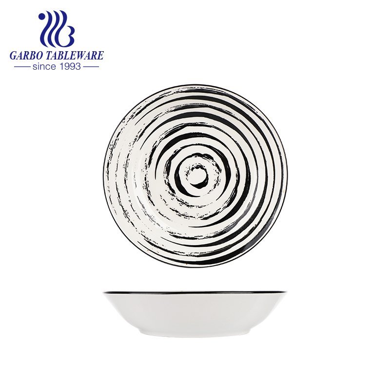 Китайская фабрика дешевые уникальный индивидуальный дизайн ручная роспись керамическая тарелка 7 дюймов керамическая десертная тарелка