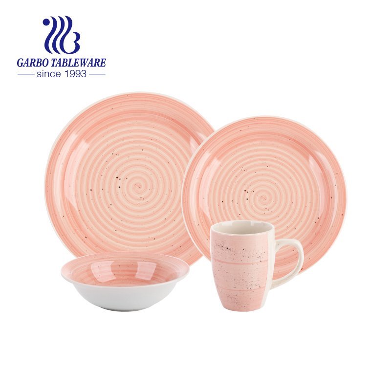 new arrived hand painting gree color glazed dinner set