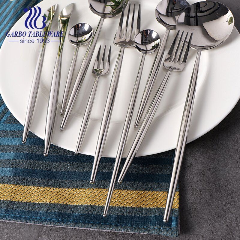 High-End Royal Pointed Tail Stainless Steel 410 Matte/Glossy Golden Fork