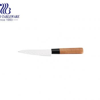 5 بوصة شعار Customzied ضغطت يدويًا 420 سكين ستيك مطبخ من الفولاذ المقاوم للصدأ بمقبض خشبي
