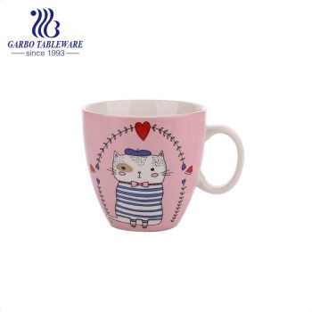 Caneca de café de cerâmica criativa com impressão de porcelana em cores e conjunto de canecas fofas