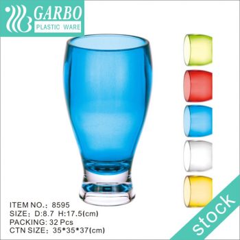 copo de vidro de cerveja de policarbonato de formato clássico de 20 oz de cor azul