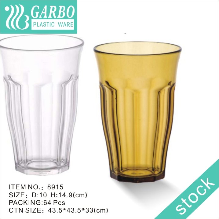 Flower design 25oz clear plastic PC mixing cup for beer drinking