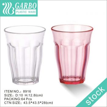 Red 540ml durable plastic PC water cup with classic design