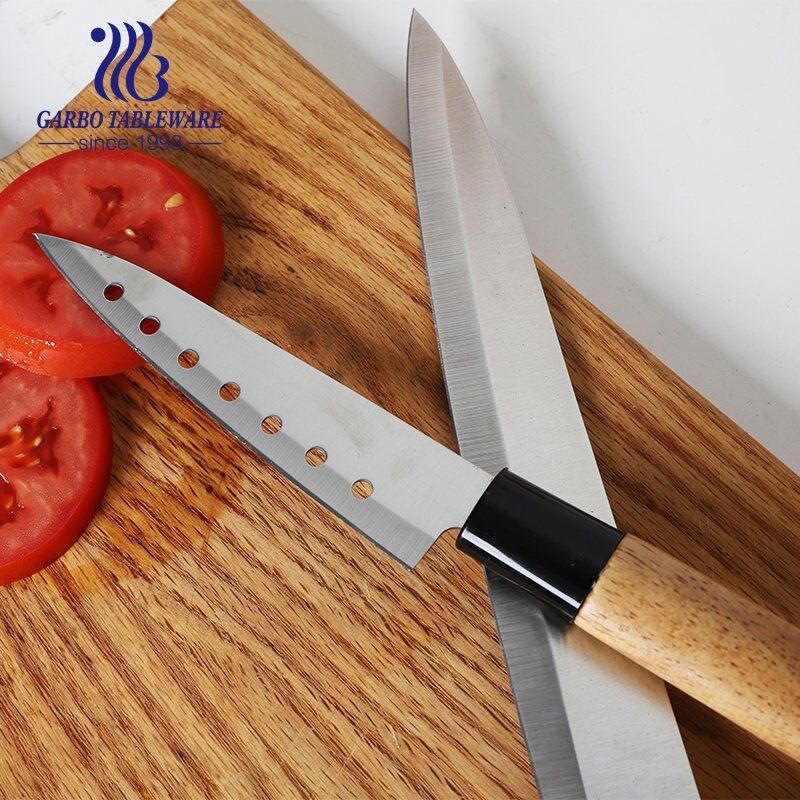 5 inch Customzied Logo Hand Pressed 420 Stainless Steel Kitchen Steak Knife With Wooden Handle