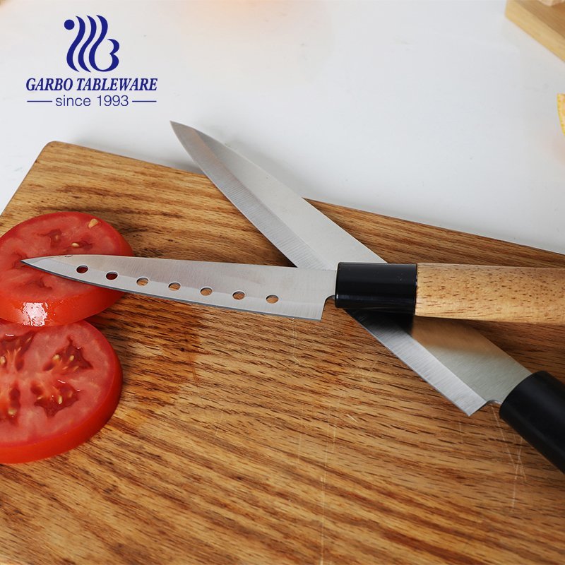 5 inch Customzied Logo Hand Pressed 420 Stainless Steel Kitchen Steak Knife With Wooden Handle