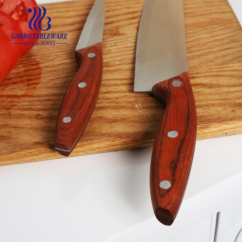 Нож хлеба оптового использования кухни нержавеющей стали 420 с деревянной ручкой