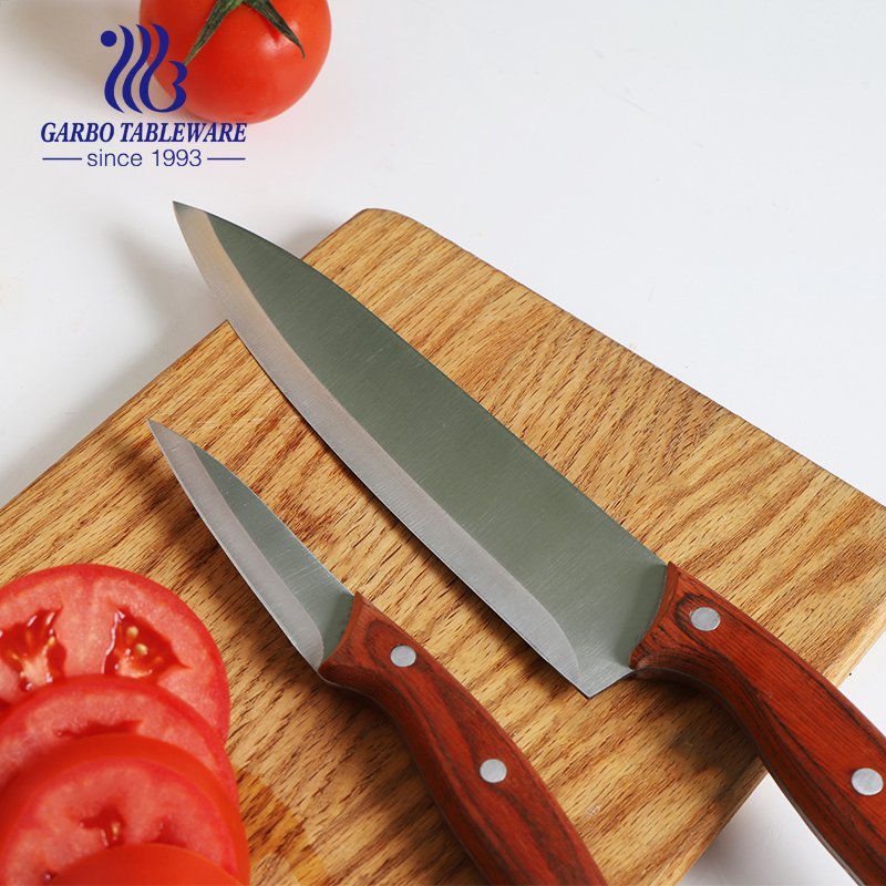 Couteau à pain en gros d'utilisation de cuisine de l'acier inoxydable 420 avec la poignée en bois
