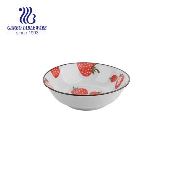 640ml strawberry ceramic bowl with underglazed craft for home