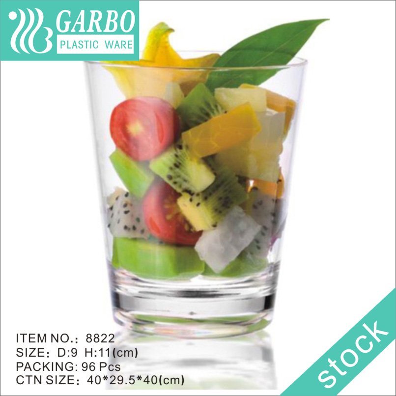 Popular gridding design 22oz highball beer cup polycarbonate transparent