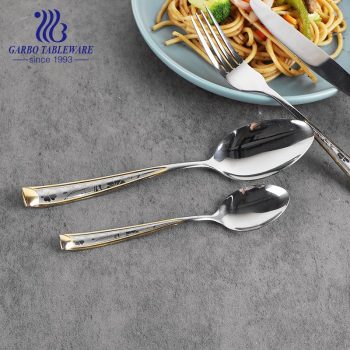410SS 13/0 Gold Plated Stainless Steel Cutlery Set Kitchen Fork Spoon Knife Cutlery