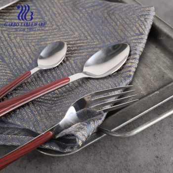 Garbo Stainless Steel Cutlery Set Decorative Wood Handle Fork Metal Cutlery