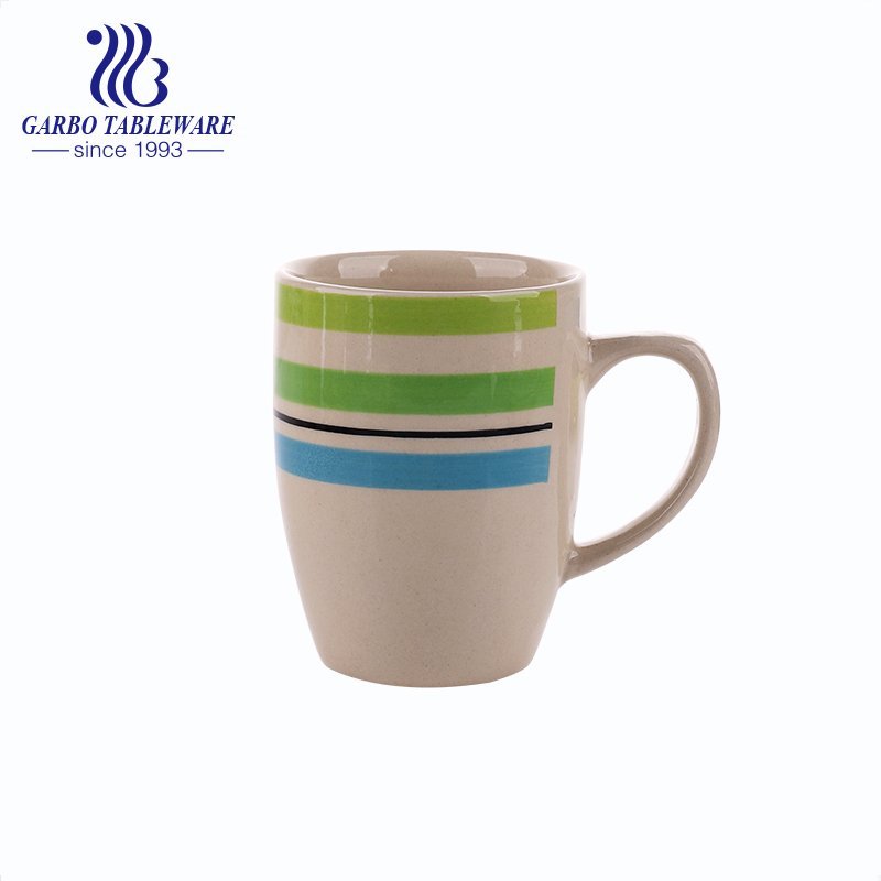 Full print European design porcelain cup with gold handle golden drinking water mugs gift box drinks mug set