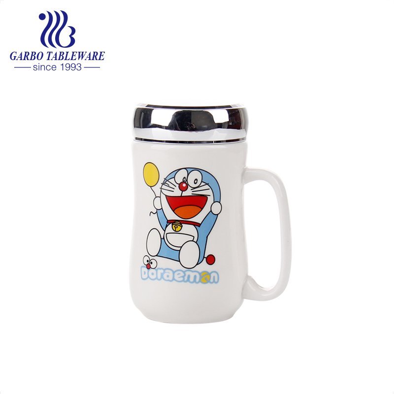 Caneca de café de cerâmica de borda dourada chá bebendo canecas de porcelana copo de bebida de design personalizado com alça