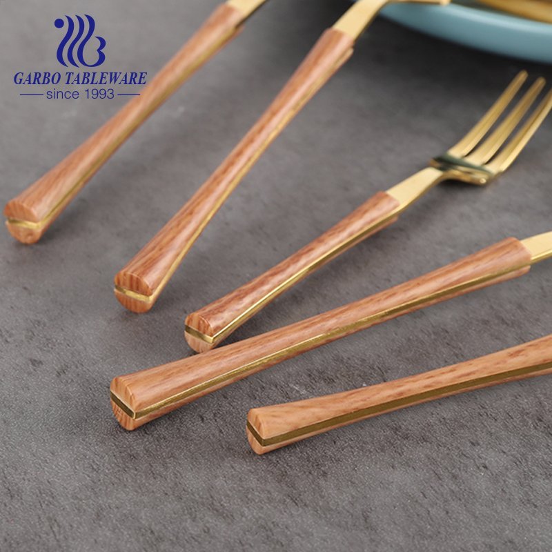 Glossy Finish Luxury Gold Plating Dinner Knife Stock Available Now